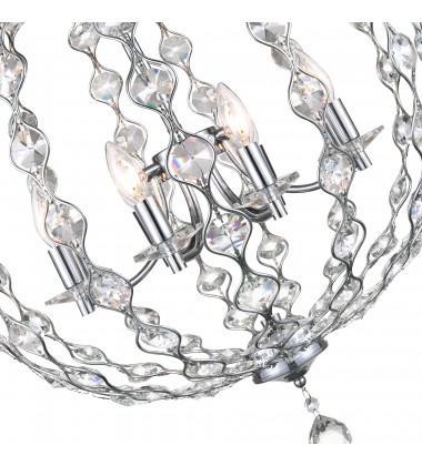  Esia 8 Light Chandelier With Chrome Finish (9970P26-8-601) - CWI