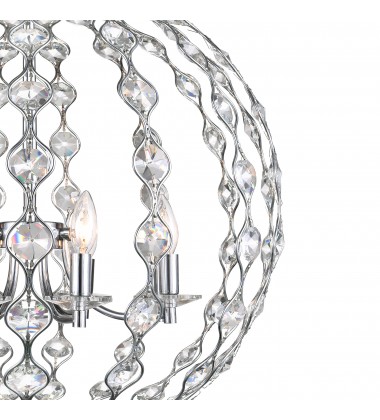  Esia 8 Light Chandelier With Chrome Finish (9970P26-8-601) - CWI