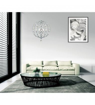  Esia 8 Light Chandelier With Chrome Finish (9970P26-8-601) - CWI