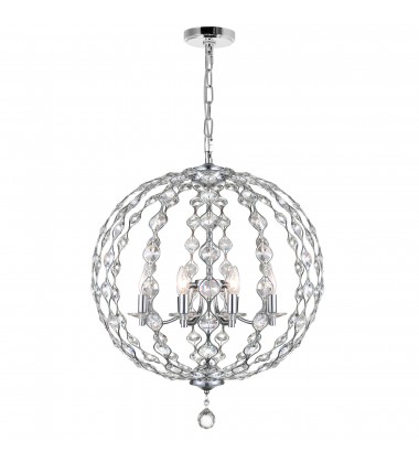  Esia 8 Light Chandelier With Chrome Finish (9970P26-8-601) - CWI