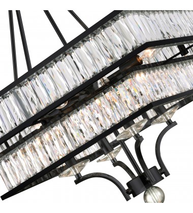  Shalia 8 Light Chandelier With Black Finish (9972P23-8-101) - CWI