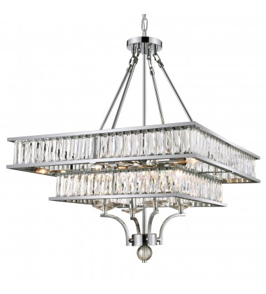 Shalia 8 Light Chandelier With Chrome Finish (9972P23-8-601) - CWI