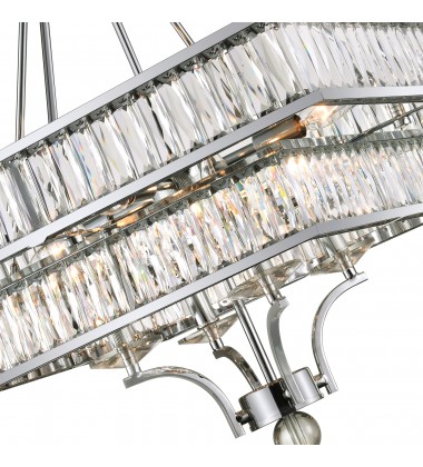  Shalia 8 Light Chandelier With Chrome Finish (9972P23-8-601) - CWI