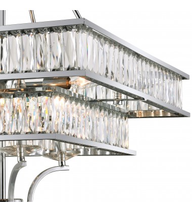  Shalia 8 Light Chandelier With Chrome Finish (9972P23-8-601) - CWI