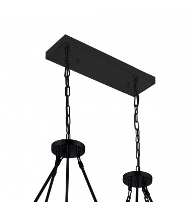  Shalia 16 Light Island Chandelier With Black Finish (9972P37-16-101) - CWI