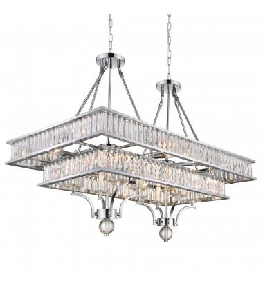 Shalia 16 Light Island Chandelier With Chrome Finish (9972P37-16-601) - CWI Shalia 16 Light Island Chandelier With Chrome Finish (9972P37-16-601) - CWI