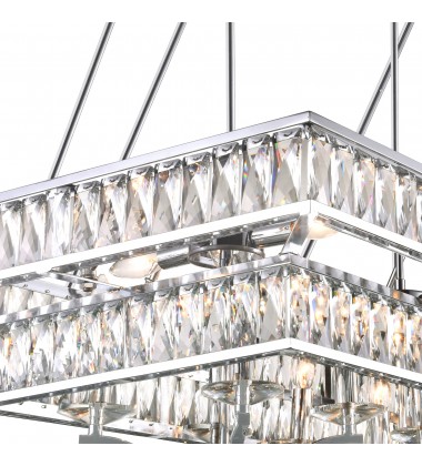 Shalia 16 Light Island Chandelier With Chrome Finish (9972P37-16-601) - CWI Shalia 16 Light Island Chandelier With Chrome Finish (9972P37-16-601) - CWI