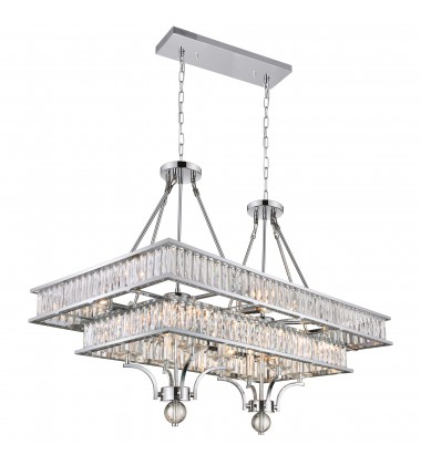 Shalia 16 Light Island Chandelier With Chrome Finish (9972P37-16-601) - CWI Shalia 16 Light Island Chandelier With Chrome Finish (9972P37-16-601) - CWI