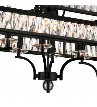  Shalia 20 Light Island Chandelier With Black Finish (9972P47-20-101) - CWI