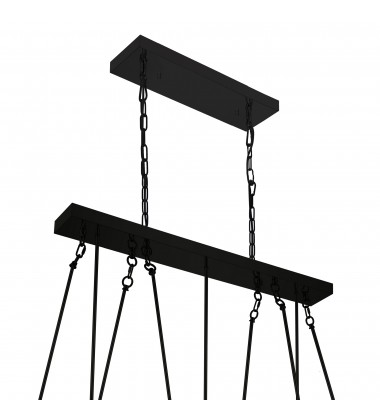  Shalia 20 Light Island Chandelier With Black Finish (9972P47-20-101) - CWI