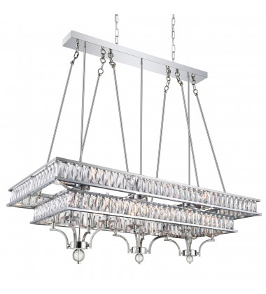  Shalia 20 Light Island Chandelier With Chrome Finish (9972P47-20-601) - CWI