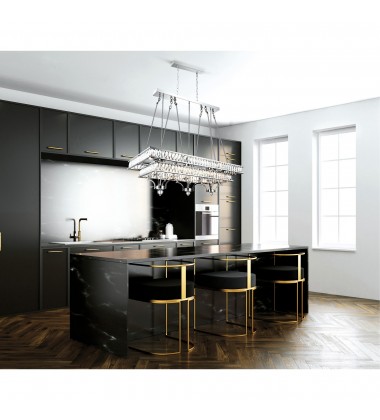  Shalia 20 Light Island Chandelier With Chrome Finish (9972P47-20-601) - CWI