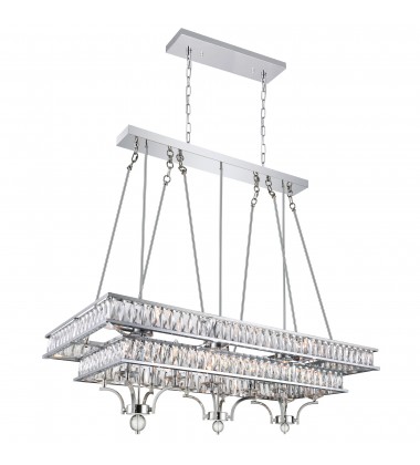  Shalia 20 Light Island Chandelier With Chrome Finish (9972P47-20-601) - CWI