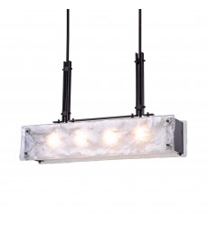  Assunta 4 Light Chandelier With Black Finish (9973P28-4-101) - CWI