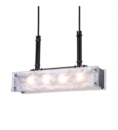  Assunta 4 Light Chandelier With Black Finish (9973P28-4-101) - CWI