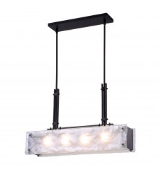  Assunta 4 Light Chandelier With Black Finish (9973P28-4-101) - CWI