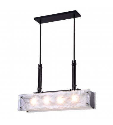  Assunta 4 Light Chandelier With Black Finish (9973P28-4-101) - CWI