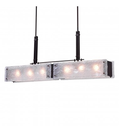  Assunta 6 Light Chandelier With Black Finish (9973P45-6-101) - CWI