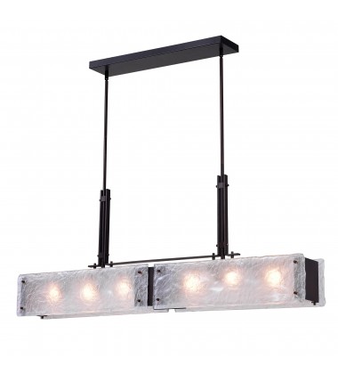  Assunta 6 Light Chandelier With Black Finish (9973P45-6-101) - CWI