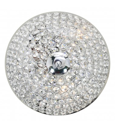  Globe 3 Light Bowl Flush Mount With Chrome Finish (QS8357C12C) - CWI