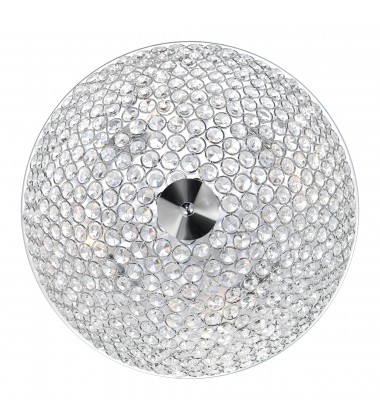  Globe 4 Light Bowl Flush Mount With Chrome Finish (QS8357C16C) - CWI