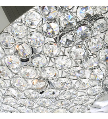  Globe 4 Light Bowl Flush Mount With Chrome Finish (QS8357C16C) - CWI