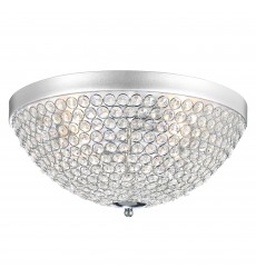  Globe 4 Light Bowl Flush Mount With Chrome Finish (QS8357C16C) - CWI