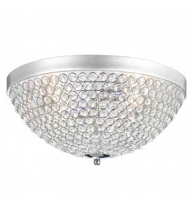  Globe 4 Light Bowl Flush Mount With Chrome Finish (QS8357C16C) - CWI