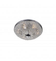  Globe 6 Light Bowl Flush Mount With Chrome Finish (QS8357C20C) - CWI