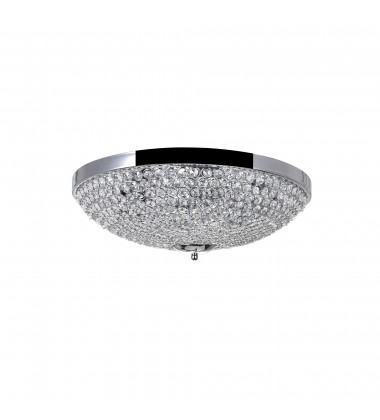  Globe 6 Light Bowl Flush Mount With Chrome Finish (QS8357C20C) - CWI