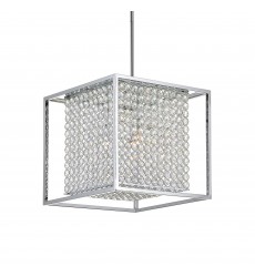  Cube 3 Light Chandelier With Chrome Finish (QS8381P12C-S) - CWI