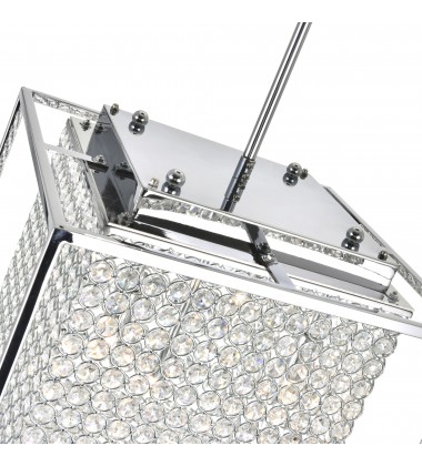  Cube 3 Light Chandelier With Chrome Finish (QS8381P12C-S) - CWI