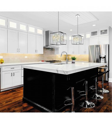  Cube 3 Light Chandelier With Chrome Finish (QS8381P12C-S) - CWI