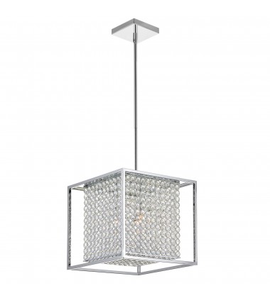  Cube 3 Light Chandelier With Chrome Finish (QS8381P12C-S) - CWI