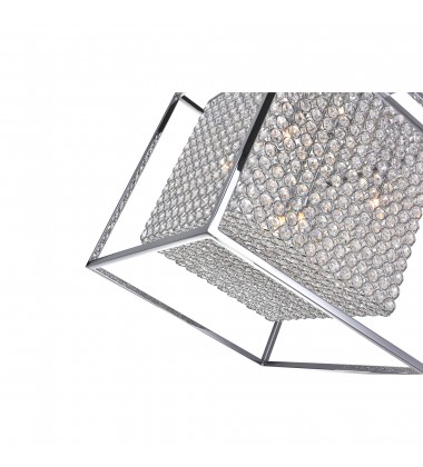  Cube 5 Light Chandelier With Chrome Finish (QS8381P14C-S) - CWI