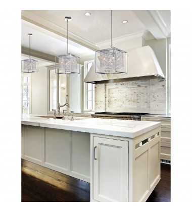  Cube 5 Light Chandelier With Chrome Finish (QS8381P14C-S) - CWI