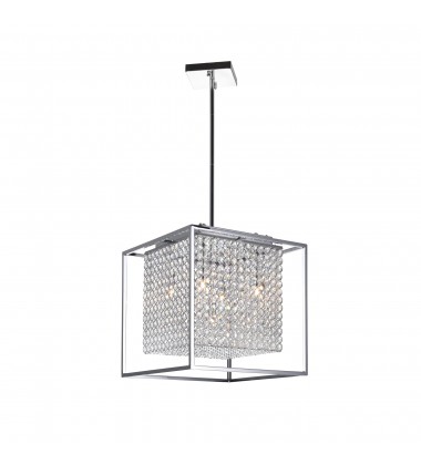  Cube 5 Light Chandelier With Chrome Finish (QS8381P14C-S) - CWI