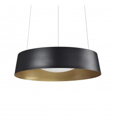  401207BK-LED-Sampson 16-in Black LED Pendant