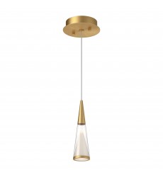  402401BG-LED-Malabar 3-in Brushed Gold LED Pendant