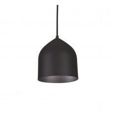  49108-BK/BK-Helena 8-in Black/Black 1 Light Pendant
