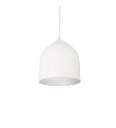  49108-WH/SV-Helena 8-in White/Silver 1 Light Pendant