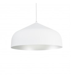  49117-WH/SV-Helena 17-in White/Silver 1 Light Pendant