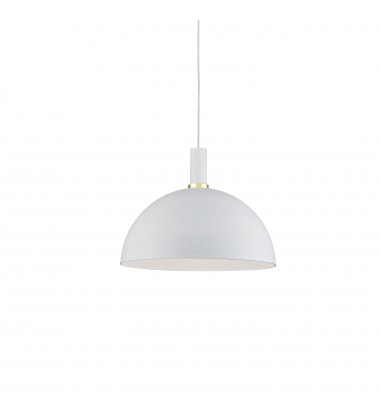  492316-WH/GD-Archibald 16-in White With Gold Detail 1 Light Pendant