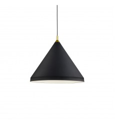  492824-BK/GD-Dorothy 24-in Black With Gold Detail 1 Light Pendant