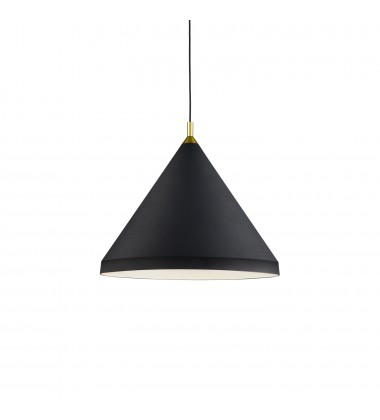  492824-BK/GD-Dorothy 24-in Black With Gold Detail 1 Light Pendant