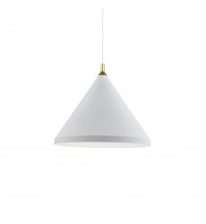  492824-WH/GD-Dorothy 24-in White With Gold Detail 1 Light Pendant