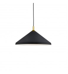  493118-BK/GD-Dorothy 18-in Black With Gold Detail 1 Light Pendant