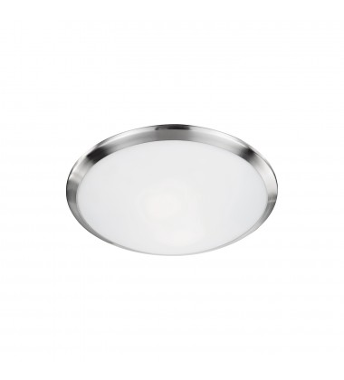  51561BN-Malta 12-in Brushed Nickel 1 Light Flush Mount