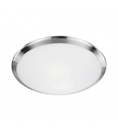  51562BN-Malta 15-in Brushed Nickel 2 Lights Flush Mount