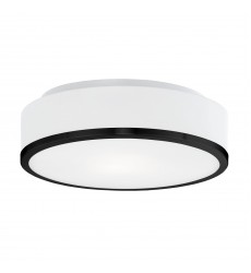 599002BK-Charlie 12-in Black 2 Lights Flush Mount 599002BK-Charlie 12-in Black 2 Lights Flush Mount